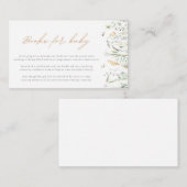 Flora-Buchungsanfrage für Aquarellfarben Begleitkarte (Vorne/Hinten)