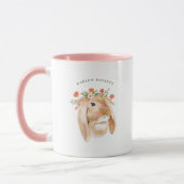 Flora-Bunny-Kaninchen | Monogramm Tasse (Links)