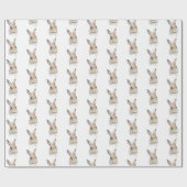 Flora Bunny Rabbit Woodland Tier Geschenkpapier (Flach)