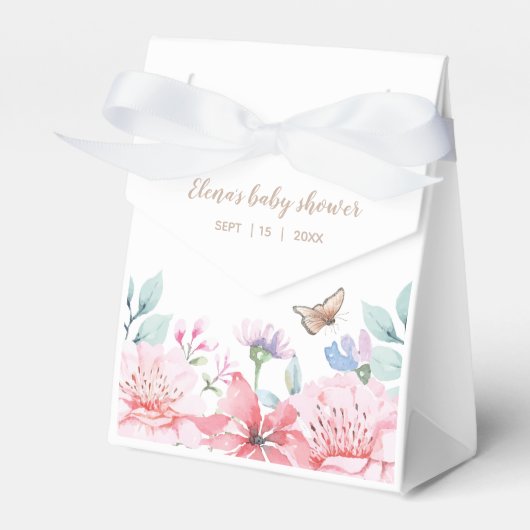 Flora-Butterfly-Gefälligkeitsbox für Wasserfarben Geschenkschachtel (Vorderseite)