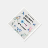 Flora-Butterfly-Verschlusskarte für Wasserfarben Serviette (Ecke)