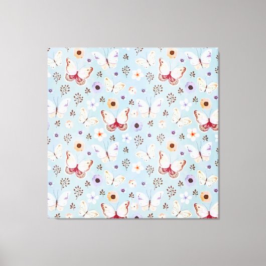 Flora-Butterfly-Weide Leinwanddruck (Vorderseite)