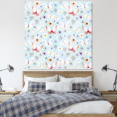 Flora-Butterfly-Weide Leinwanddruck (Insitu (Schlafzimmer))