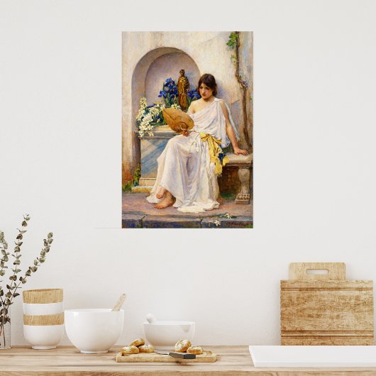 Flora by John William Waterhouse Poster (Küche)