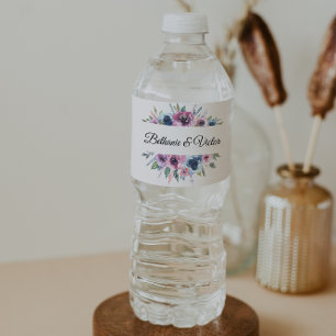 Flora-Chic-Flasche Wasserflaschenetikett