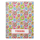 Flora-Collage für Aquarellfarben Sondersommer Notizblock (Vorderseite)