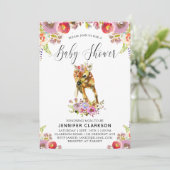 Flora Doe Baby Shower Einladung (Stehend Vorderseite)