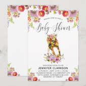 Flora Doe Baby Shower Einladung (Vorne/Hinten)