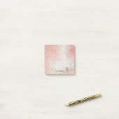 Flora-Drachenfliege | Rosa grün Post-it Klebezettel (Auf Schreibtisch)