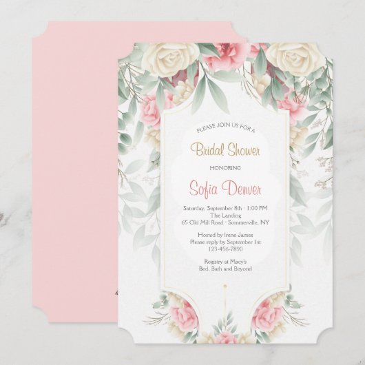 Flora-Einladung Einladung (Vorne/Hinten)