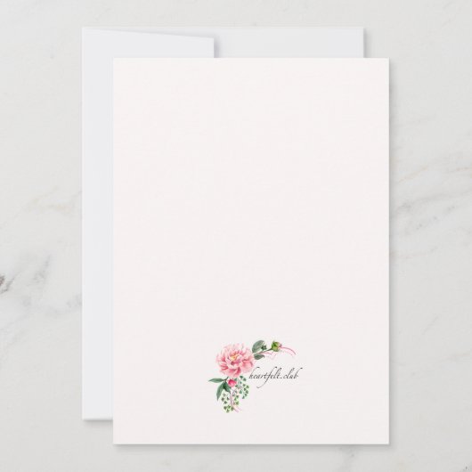 Flora-Einladung Einladung (Rückseite)