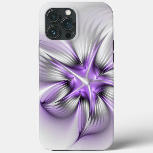Flora Elegante Modernes Abstraktes Violett Fraktal Case-Mate iPhone Hülle