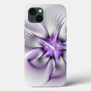 Flora Elegante Modernes Abstraktes Violett Fraktal Case-Mate iPhone Hülle
