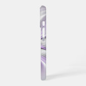 Flora Elegante Modernes Abstraktes Violett Fraktal iPhone 16 Hülle (Linke Seite)