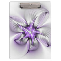 Flora Elegante Modernes Abstraktes Violett Fraktal