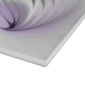 Flora Elegante Modernes Abstraktes Violett Fraktal Schneidebrett (Ecke)