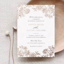 Flora Elegante Vintage Wedding Rose Gold