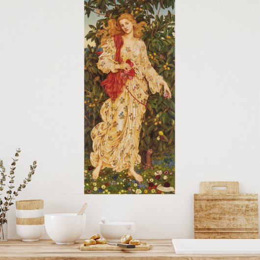 Flora | Evelyn De Morgan Poster (Küche)
