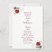 Flora Fall Jewel Tone Romantische Einladung (Vorderseite)