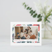 Flora-Fauna-Rahmen Foto Feiertage Postkarte (Stehend Vorderseite)