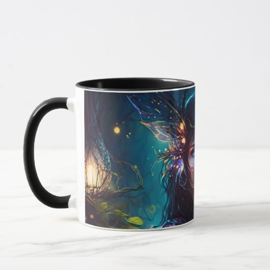 Flora Feenwald abstrakte whimsical cool Tasse (Links)