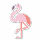 Flora Flamingo Classic Round Sticker (Vorderseite)