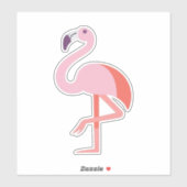 Flora Flamingo Classic Round Sticker (Blatt)