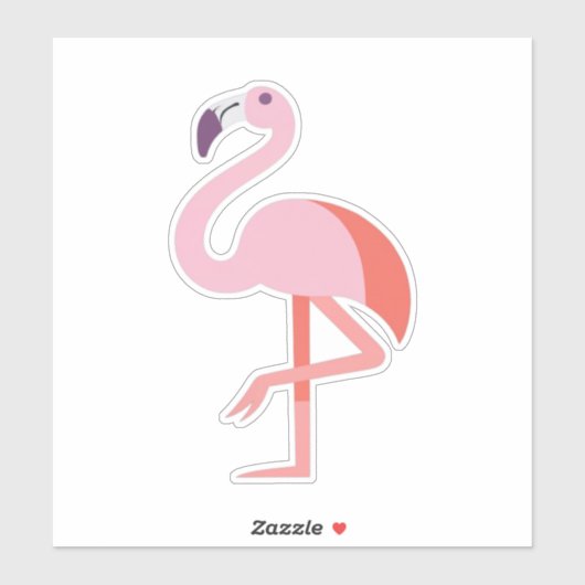 Flora Flamingo Classic Round Sticker (Blatt)