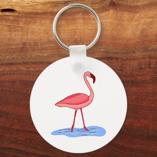 Flora Flamingo Schlüsselanhänger (Vorderseite)