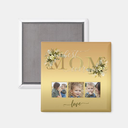 Flora-Flora-Collage Mama Magnet (Vorderseite/Rückseite)