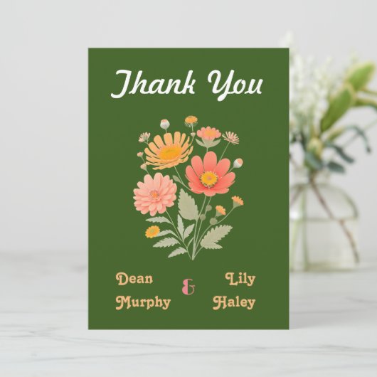 Flora-Flora-Flasche dank Karte (Stehend Vorderseite)