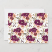 Flora-Flora-Flora-Monogramm Mitteilungskarte (Rückseite)