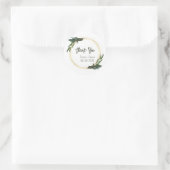 Flora-Floral anpassbarer Textaufkleber Runder Aufkleber (Tasche)