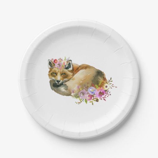 Flora Fox Pup Babydusche Pappteller (Vorderseite)
