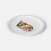 Flora Fox Pup Babydusche Pappteller (Schrägansicht)