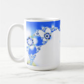 Flora-Fraktal-abstrakter Namenstext Kaffeetasse (Links)