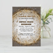 Flora Garden Elegant Birthday Invitation Template  Einladung (Stehend Vorderseite)