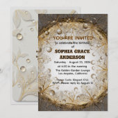 Flora Garden Elegant Birthday Invitation Template  Einladung (Vorne/Hinten)