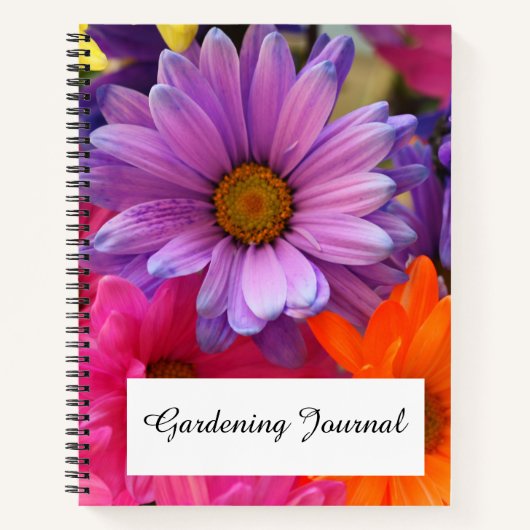 Flora Garden Summer Daisy Spiral Notebook Notizblock (Vorderseite)