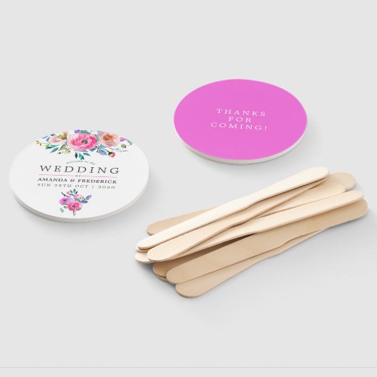 Flora-Gastgeschenk Hochzeit in heißrosa Farbe Fächer (Non-assembled)