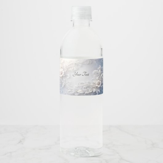 Flora Geblüht Wasser Flasche Etikett (Vorderseite)