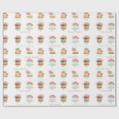 Flora Geburt Geburt Cakes Geschenkpapier (Flach)