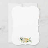 Flora-gelbe Hochzeit in Aquarellfarben Einladung (Rückseite)