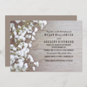 Flora-Gipskraut Rustikale Sommerferien Einfache Ho Einladung (Vorne/Hinten)