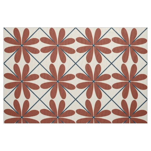 Flora Grid Stoff (Fat Quarter (45,7 x 55,9 cm))