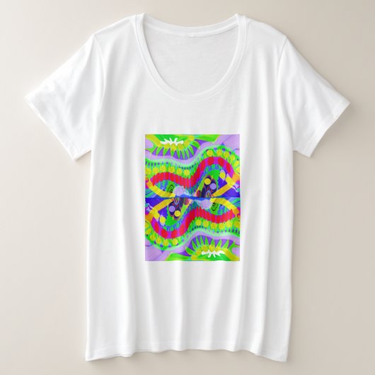 Flora Große Größe T-Shirt (Design vorne)