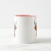 Flora-Highland-Kuh mit Blume Zweifarbige Tasse (Mittel)