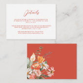 Flora-Hochzeitskarte für Wasserfarben Begleitkarte (Vorne/Hinten)