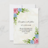 Flora Hochzeitskarte für Wasserfarben Einladung (Vorderseite)