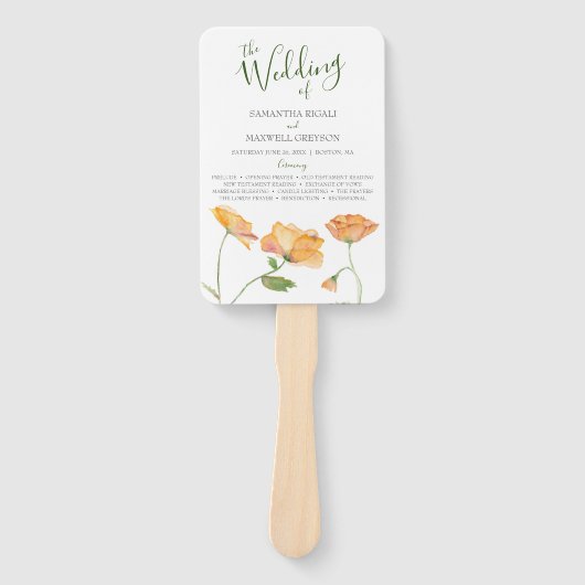 Flora-Hochzeitslüfter Fächer (Vorderseite)